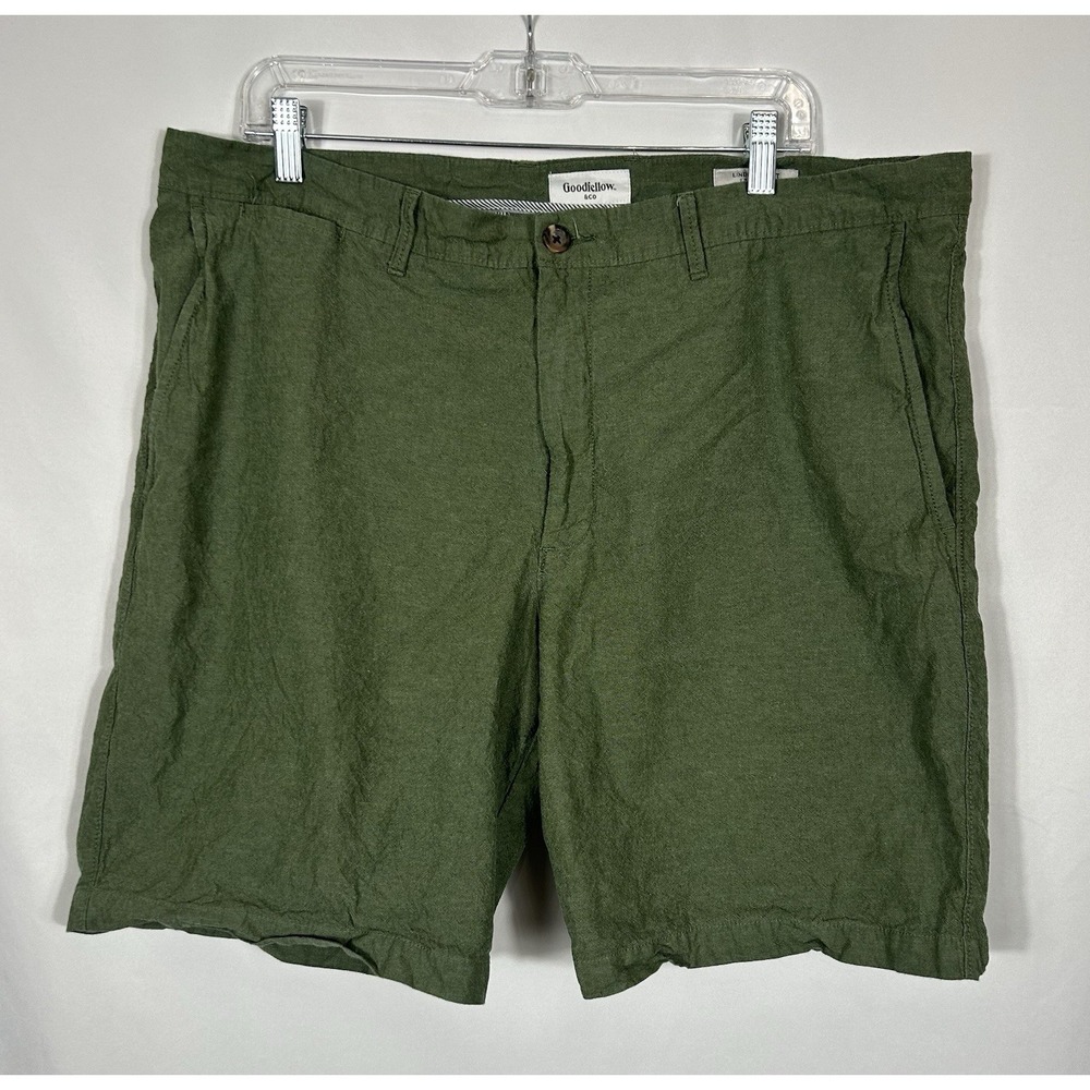 Goodfellow & Co Linden Shorts Mens 40 Green‎ Heather 9" Cotton Blend Preppy Golf